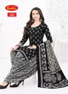 Black & White Patiyala By Baalar Printed Cotton Dress Material Exporters In India